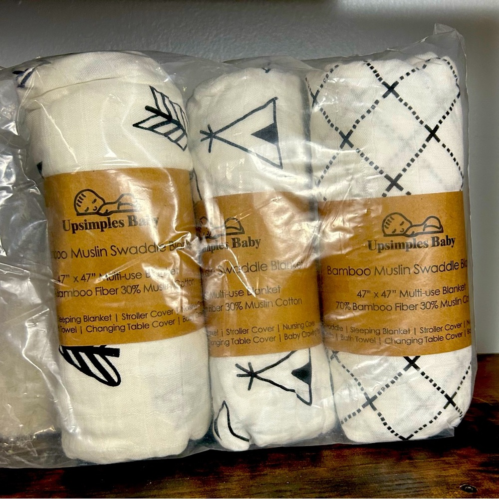 Upsimples Baby Bamboo Muslin Swaddle Blanket